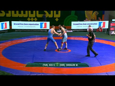 Round 2 GR - 75 kg: E. KUS (TUR) df. M. DARAGAN (UKR), 5-1
