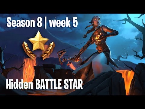 Fortnite Season 8 week 5 | SECRET BATTLE STAR LOCATION GUIDE