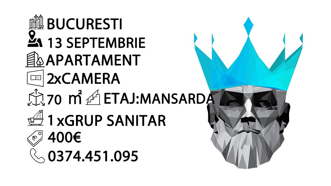 Tur video 2 Camere In Vila | 13 Septembrie | Centrala Proprie | Mansarda 