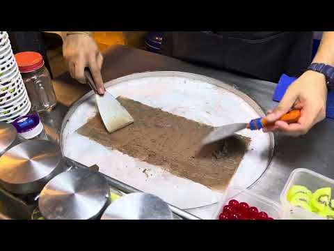 Amazing ice cream roll in Bangkok Thailand