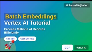 Batch Embeddings in Vertex AI | Process Large Scale Data Efficiently