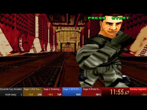 Dynamite Cop Speed Run (arcade) any% easy