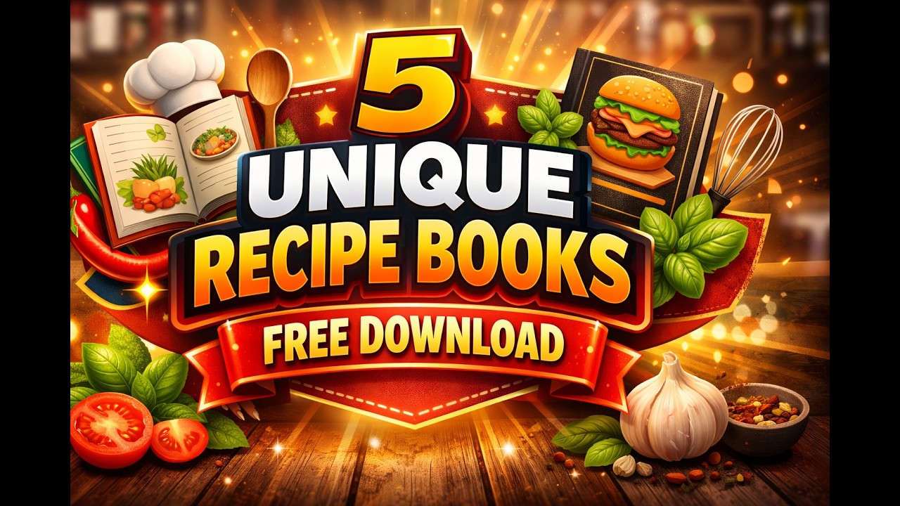 FREE DOWNLOAD 📚 5 Recipe Book Templates | Perfect for Cooking & Meal Planning