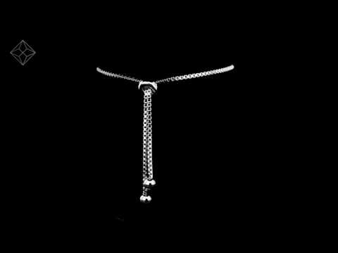 UD3279 - TESORO COLLECTION WHITE TOPAZ INFINITY ADJUSTABLE BRACELET 925 SILVER