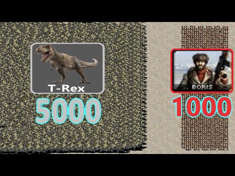 5000 Dinosaurs vs 1000 Boris - Red Alert 2