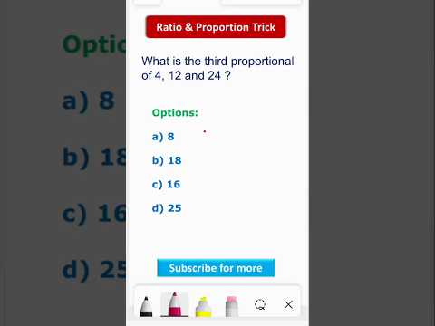 How To Find Third Proportional | Ratio And Proportion Tricks #ytshorts #ratioandproportion