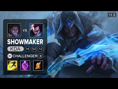 Showmaker vs Pz ZZang - Sylas Mid vs Yasuo - KR Challenger Patch 11.5