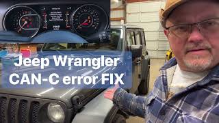 Jeep wrangler CAN-C canbus error FIX - replace STAR connector