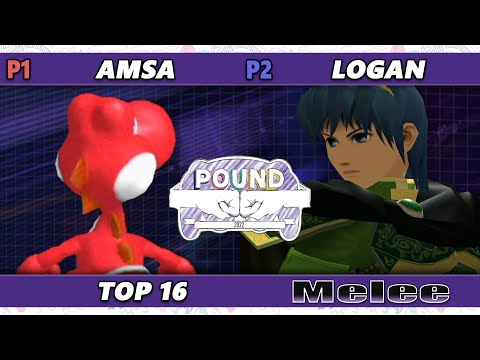 Pound 2022 Top 16 - aMSa (Yoshi) Vs. Logan (Marth) SSBM Smash Melee Tournament