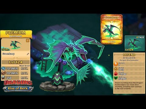 Greenkeep (NEW Premium Rockstomper) Max Level 124 | Dragons: Rise of Berk