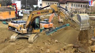 preview picture of video 'Caterpillar 324D LN @ Work / Fa. FWA Fischer, Backnang, Germany, 2014.'