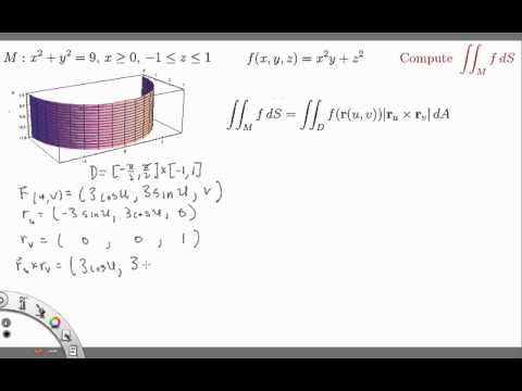 M234  -  13.7 Example 1  -  Surface Integral of a Scalar Function