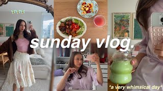 SUNDAY RESET ROUTINE 🧚 cleaning, baking, cooking, self care, + filling my own cup for happiness !