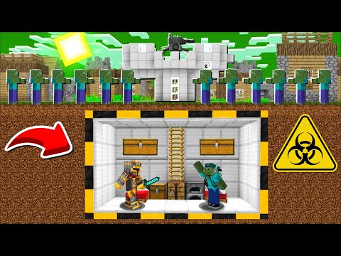 MC Naveed - Minecraft - Minecraft ZOMBIE APOCALYPSE DISASTER VILLAGE MOD / BUILD SECRET UNDERGROUND BUNKER ! Minecraft Mods