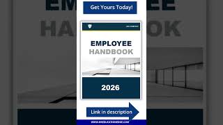 Employment Handbook Template | Editable Employee Handbook for HR (2026)