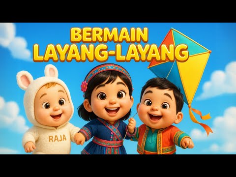 Lagu Anak BERMAIN LAYANG LAYANG | Animasi Chibi Little Raja Harahap | Belajar & Bernyanyi