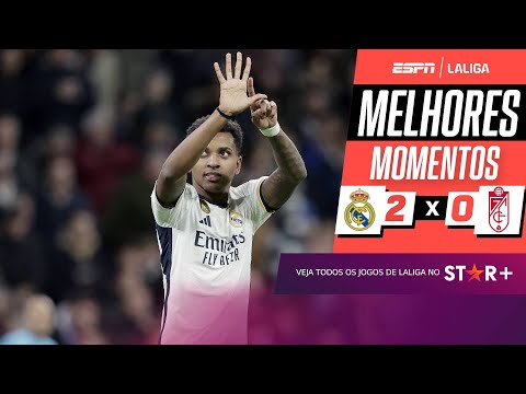 Gols e lances de Real Madrid x Granada