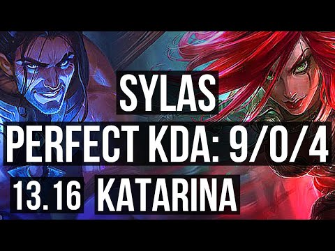 SYLAS vs KATARINA (MID) | 9/0/4, Rank 5 Sylas, Legendary, Rank 14 | EUW Challenger | 13.16