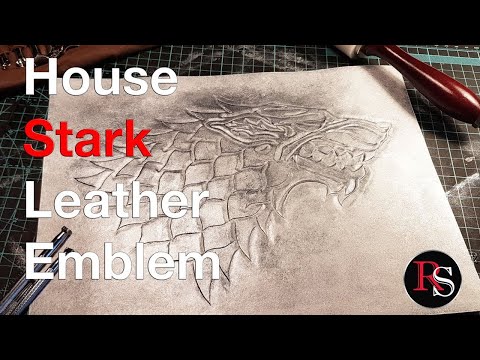 How To Make A House Stark Leather Sigil (Leather Carving) From Game of Thrones - Leathework Video