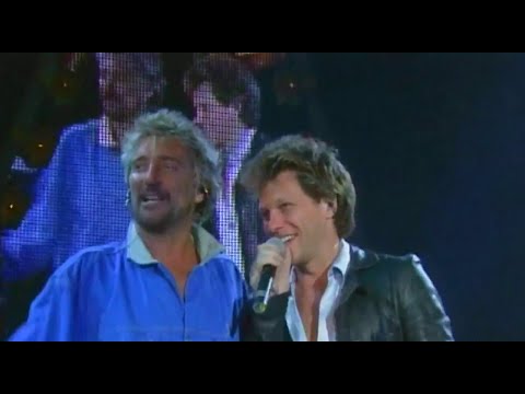 Jon Bon Jovi, Rod Stewart, Robert Palmer & Steve Winwood - Heartbreak Hotel (Wembley 1997)