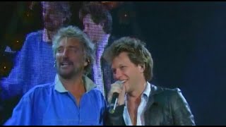 Jon Bon Jovi, Rod Stewart, Robert Palmer & Steve Winwood - Heartbreak Hotel (Wembley 1997)