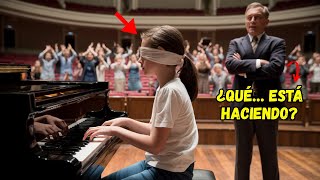Se BURLARON de ella por su ropa… hasta que se puso una venda y tocó el piano