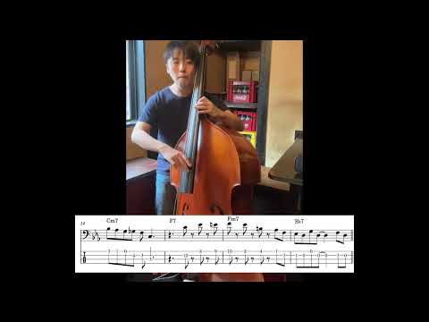 There will never be another you Bass Solo transcription Oscar Pettiford