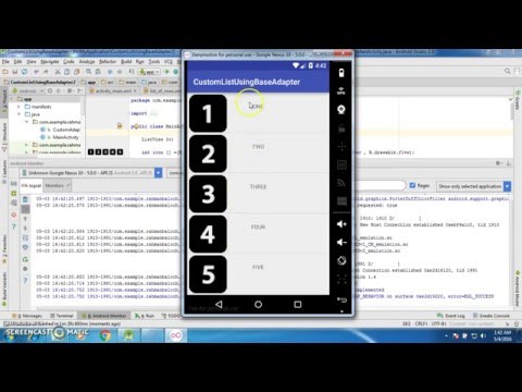 Android Custom Listview Example Using Baseadapter