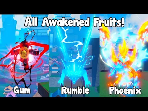 ALL REWORK AWAKENED FRUITS DAMAGE & SHOWCASE in King Legacy Update 9