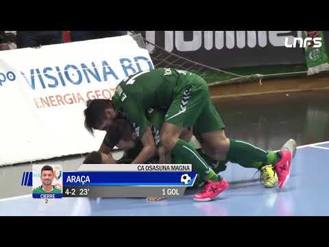 Gol Araça (4-2) Osasuna Magna - Viña Albali Valdepeñas. Jornada 10. Primera División. LNFS