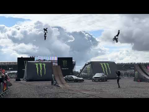 Monster Energy FMX show by Andre Villa at the Silverstone Moto GP 2023