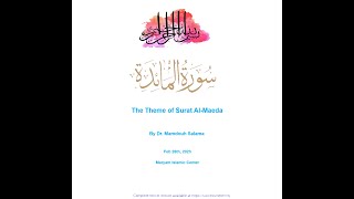 The Theme of Surat Al-Maeda