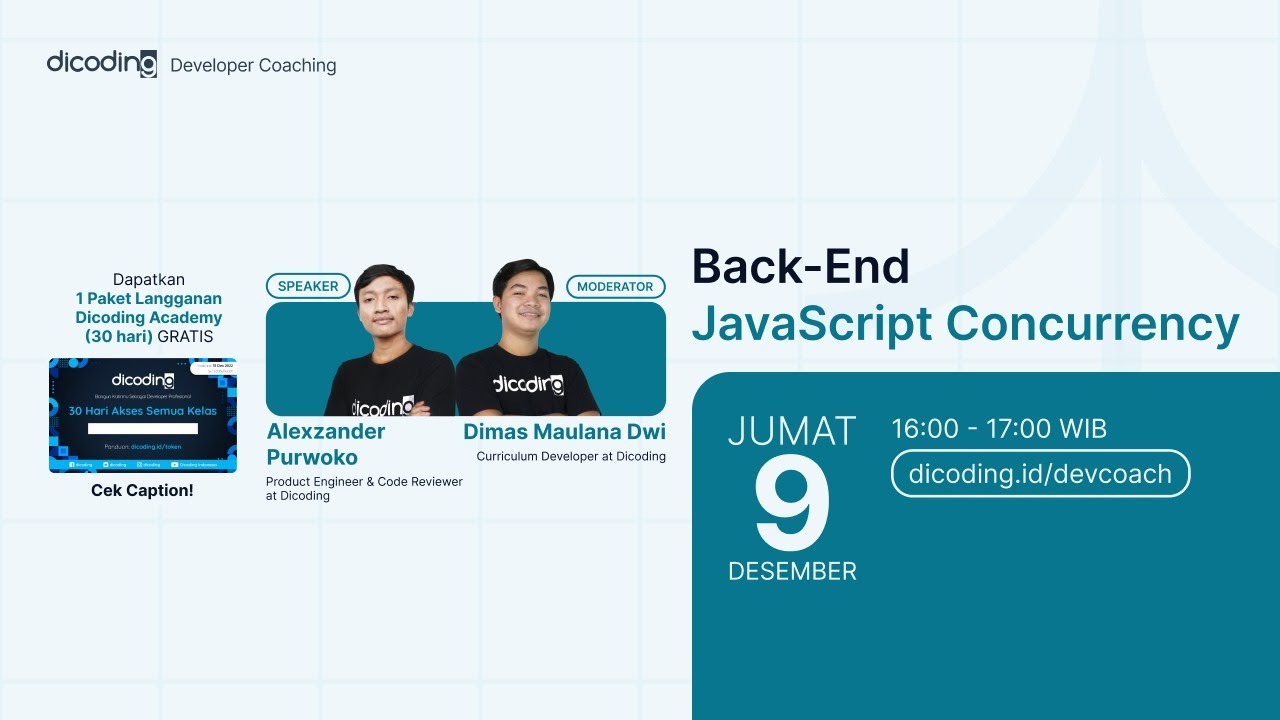 Dicoding Developer Coaching #76 : Back-End | JavaScript Concurrency