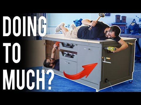 Over Building My SMALL Shop Workbench!