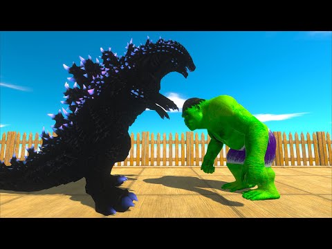 DARK GODZILLA vs HULK GORO DEATH RUN - Animal Revolt Battle Simulator