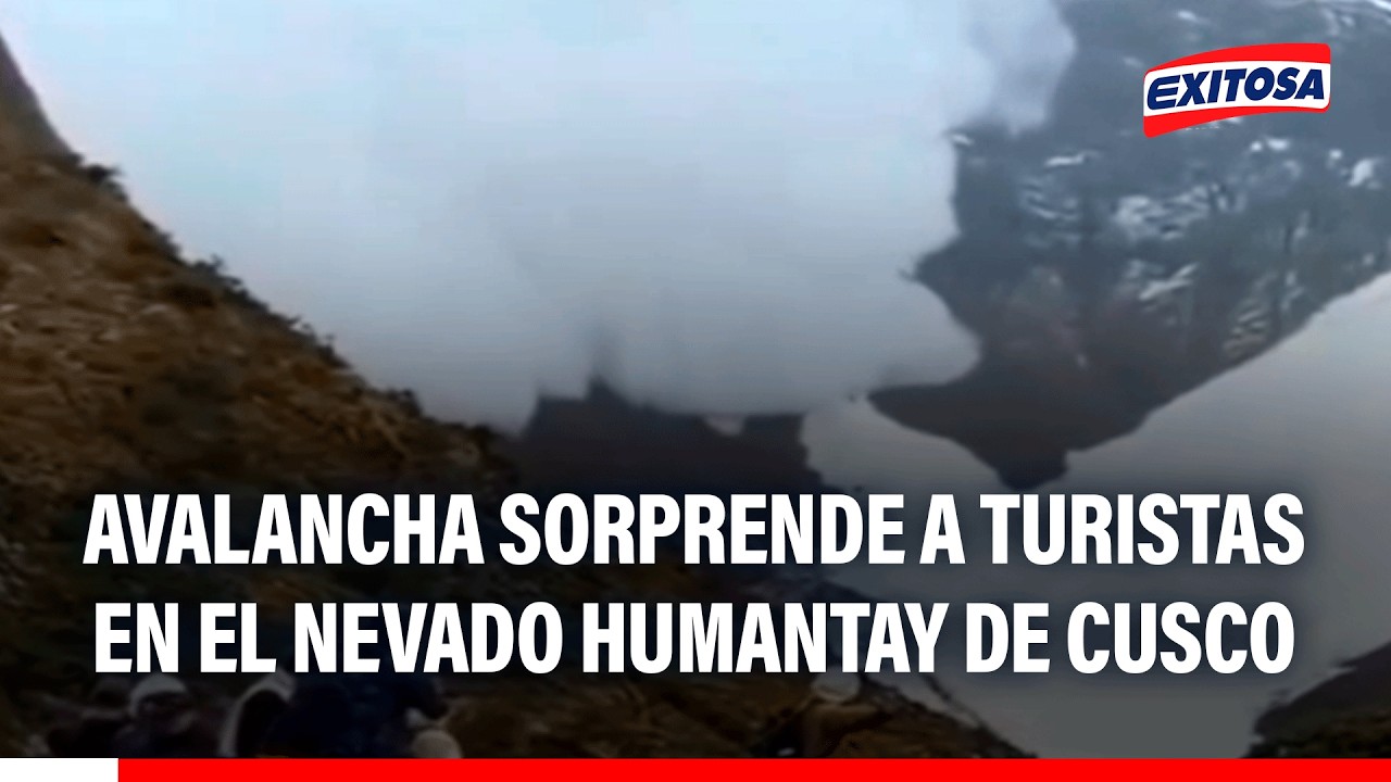 🔴🔵 Avalancha sorprendió a turistas que se encontraban en el nevado Humantay de Cusco