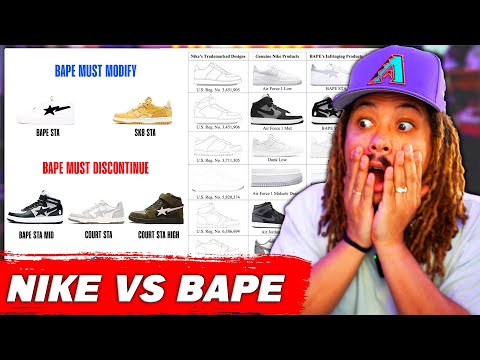 Nike SETTLE Lawsuit with BAPE ! MUST MODIFY and DISCONTINUE Sneakers !