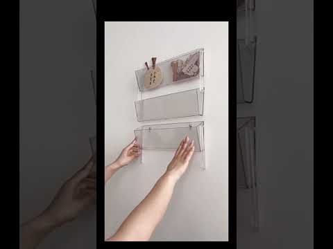 Wall-mounted Acrylic Greeting Cards Storage Rack
