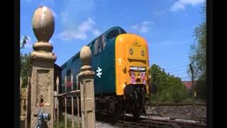 preview picture of video 'Abuse of the Deltic diesel pt 1. D55019 (Royal Highland Fusilier) @ Didcot 26/5/13'