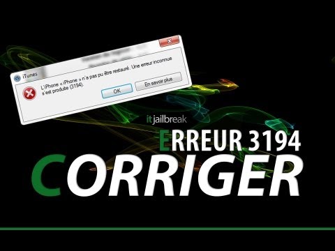 comment reparer l'erreur 3194 sur itunes