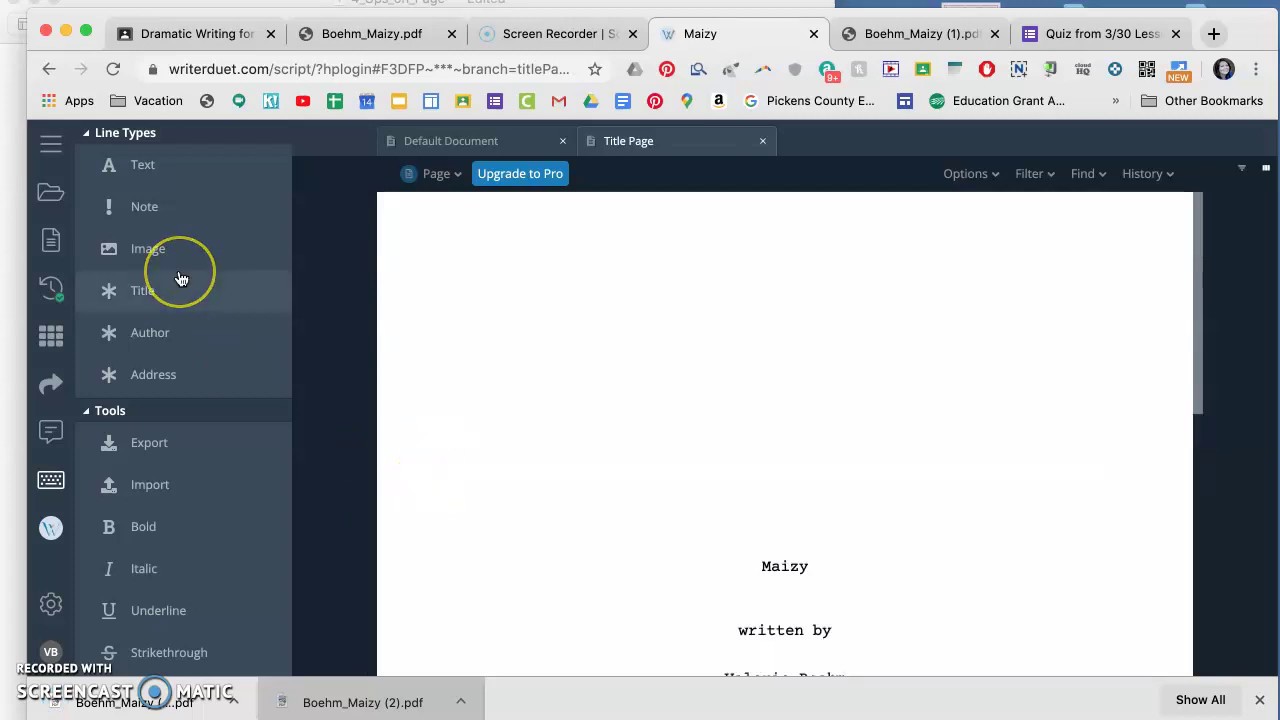 Tutorial#3 - Exporting on WriterDuet