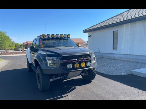 100k + lumens in Baja Design lp9 lp6 XL80 on ford raptor with switch pro