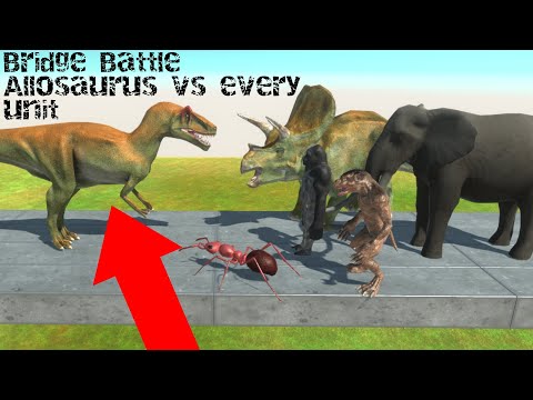 Bridge Battle Allosaurus vs every unit |Animal Revolt Battle Simulator