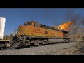 TRAIN ON FIRE BNSF RAILWAY DPU Catches Fire In Tehachapi Full Video With Footage Of Firefight