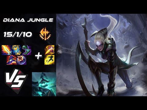 JUNGLE Diana vs Hecarim - EU Grandmaster Patch 14.13