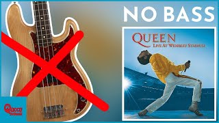 Queen - Hello Mary Lou (Goodbye Heart) (Live At Wembley Stadium) for bass player (NO BASS !)