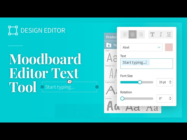 Updated Moodboard Text Tool
