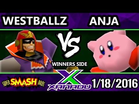 S@X 133 -Tempo | Westballz (Captain Falcon) Vs. Anja (Kirby) SSB64 Tournament - Smash 64