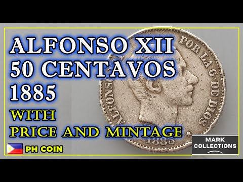 Alfonso XII 50 Centavos 1885 | Philippine - Spanish Coin