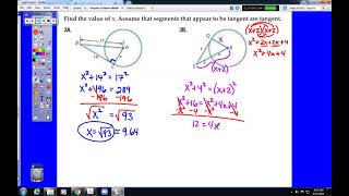 Chapter 10 Section 5 Tangent Lines